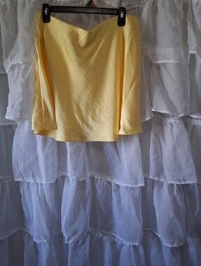 A New Day -Yellow Satin Skirt